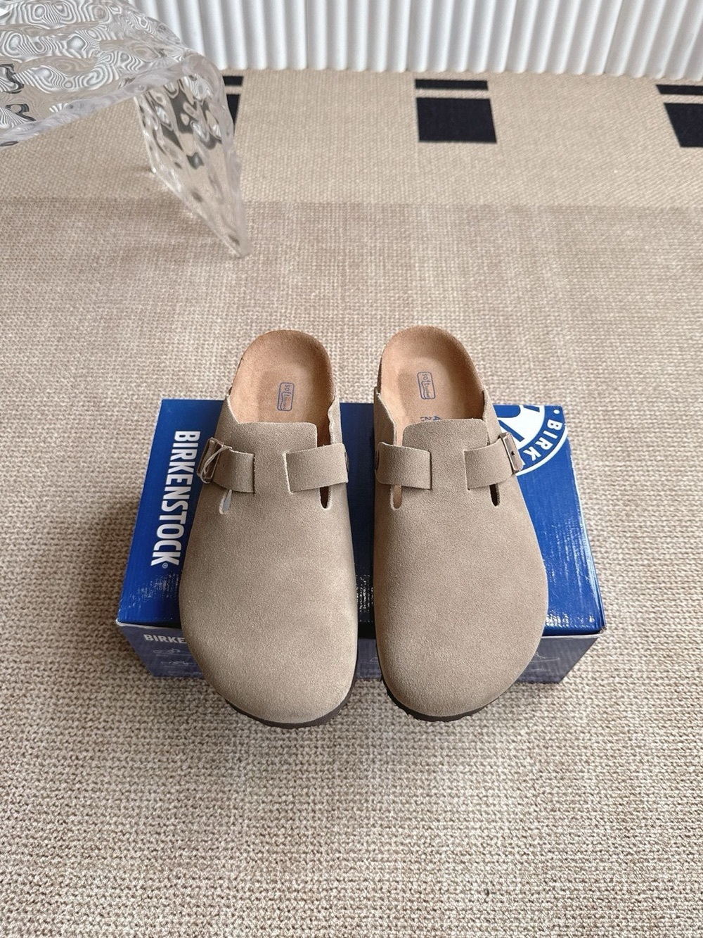 Birkenstock Women’s Boston Suede Clog - Taupe Beige